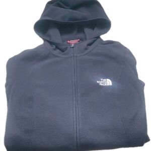 The North Face Women's Black Fleece Full Zip Up Hooded Jacket Size L